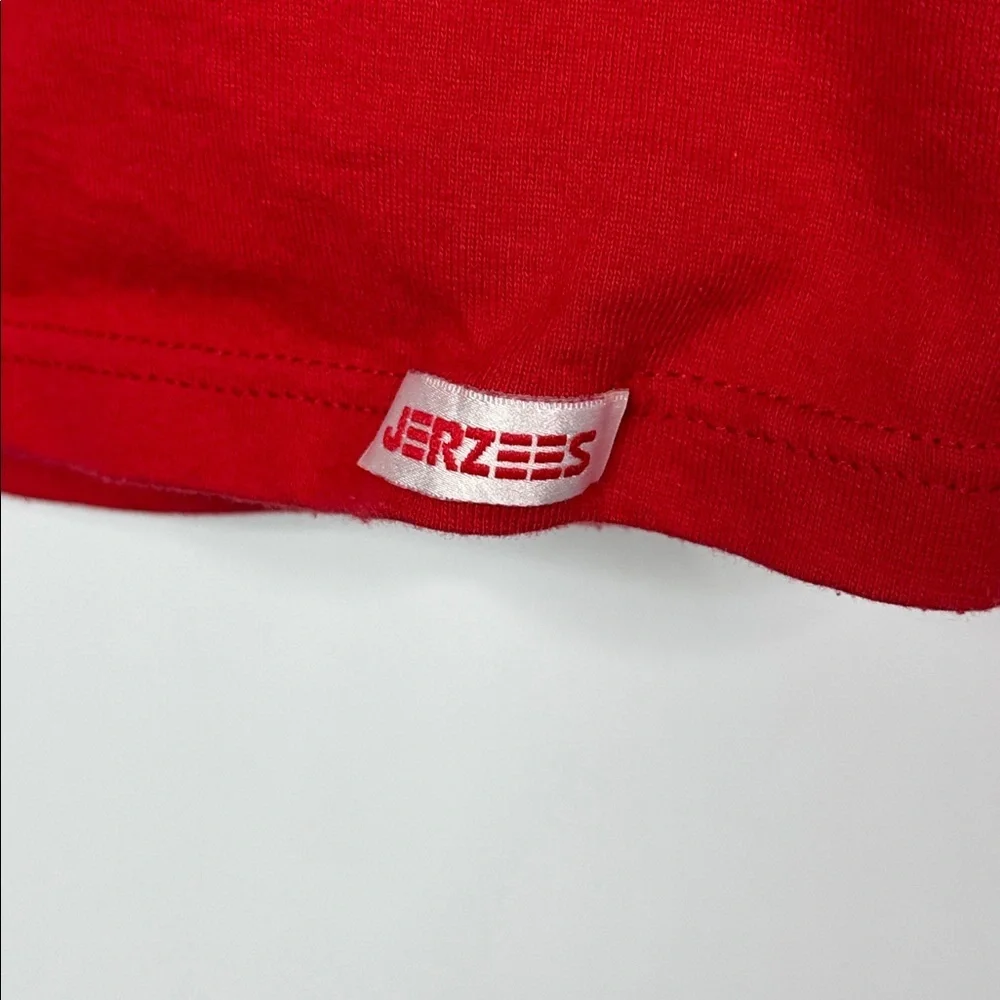 Vintage Jerzees Red Cotton Tank Top Size Medium